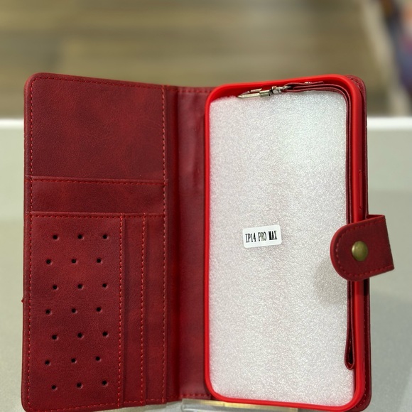 Beautiful iPhone 14 Pro Max Wallet Case + Glass Screen Protector,Ship Fast - Picture 8 of 8